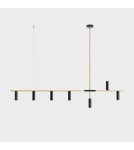 Pendant lamps over the island - Aldex Pendant Lamp Trevo 7 Black Brass 7 x 35W (1083T40) - product 1