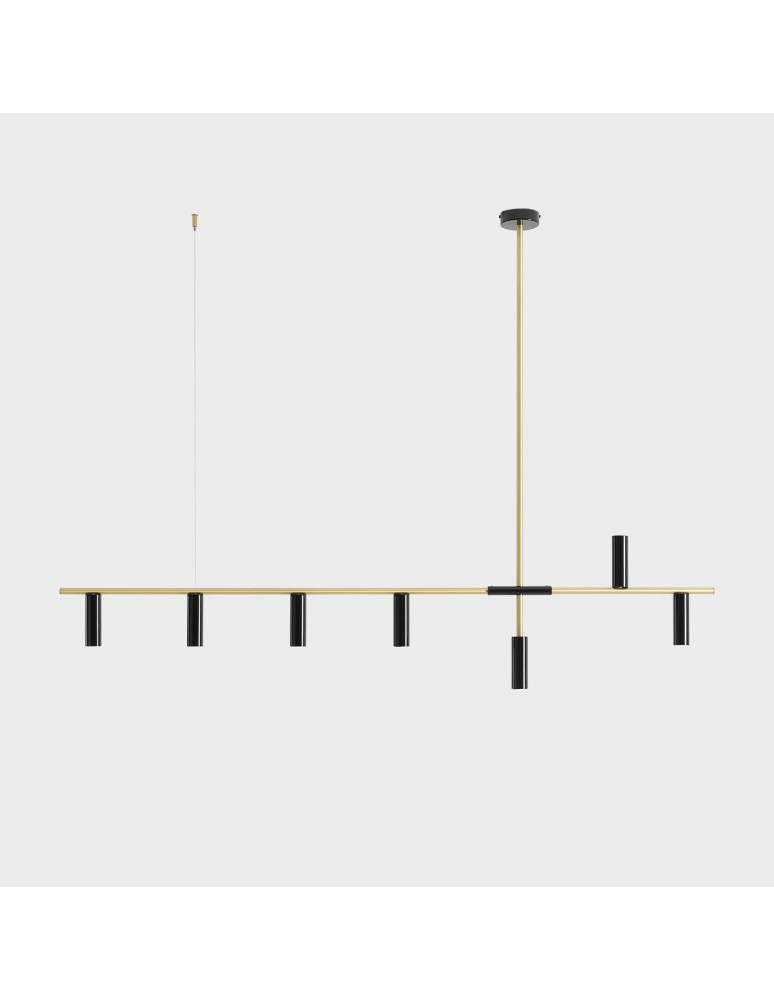 Pendant lamps over the island - Aldex Pendant Lamp Trevo 7 Black Brass 7 x 35W (1083T40) - product kolory-swiatla.pl 1