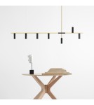 Pendant lamps over the island - Aldex Pendant Lamp Trevo 7 Black Brass 7 x 35W (1083T40) - product 4