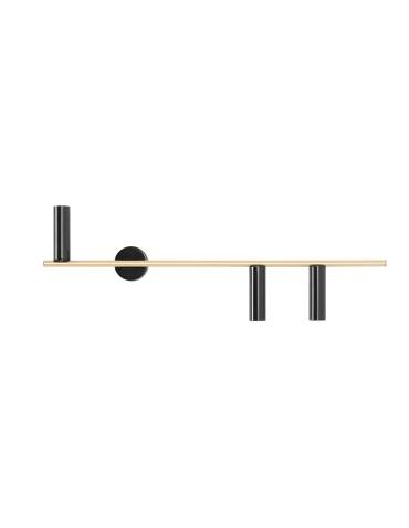 Aldex Wall lamp Trevo 3 Black Brass (Right) 3 x 35W (1083Y40_2)