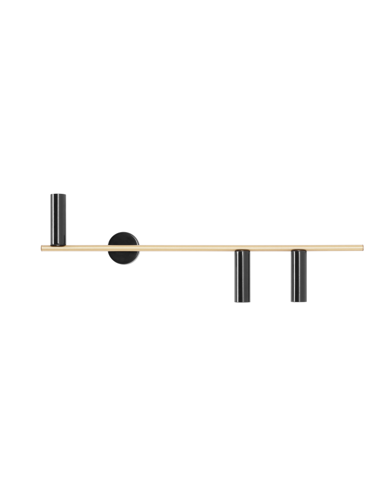 Wall lamps in brass - Aldex Wall lamp Trevo 3 Black Brass (Right) 3 x 35W (1083Y40_2) - product kolory-swiatla.pl 1