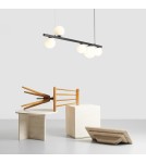 Pendant lamps spheres - Aldex Pendant Lamp Garda 5 Black 4 x max 10W LED / 1 x max 15W LED (1099F1) - product 2