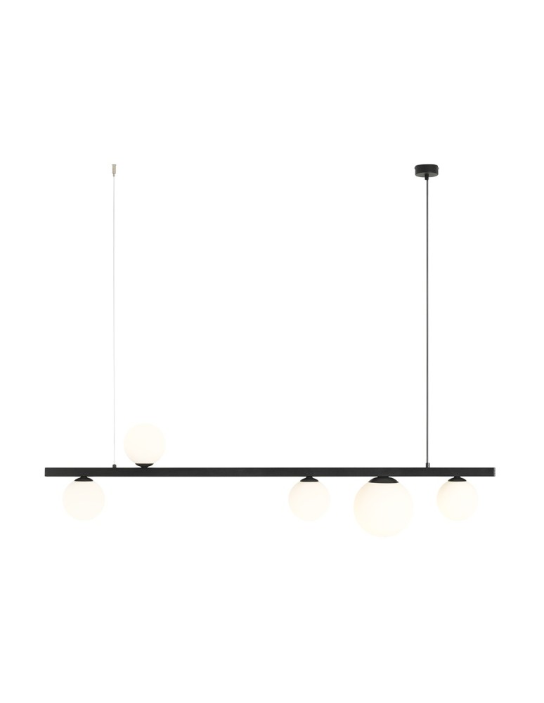Pendant lamps spheres - Aldex Pendant Lamp Garda 5 Black 4 x max 10W LED / 1 x max 15W LED (1099F1) - product kolory-swiatla.pl 6