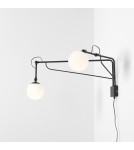 Cantilever wall lamps - Aldex Wall lamp Soho Glass 2 Black 2 x max 10W LED (1105D1) - product 2