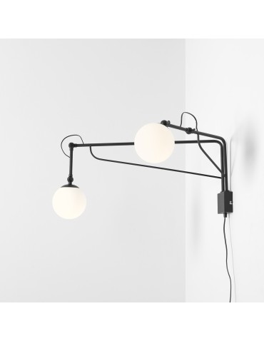 Aldex Wall lamp Soho Glass 2 Black 2 x max 10W LED (1105D1) - product 2