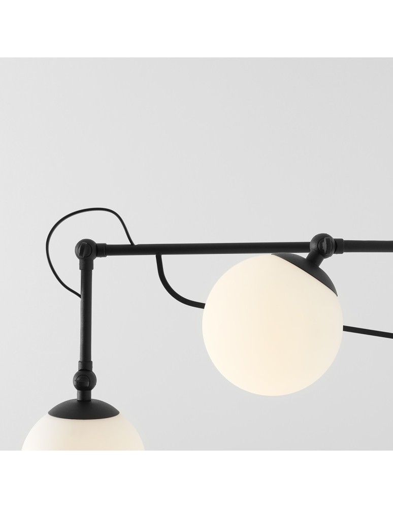 Cantilever wall lamps - Aldex Wall lamp Soho Glass 2 Black 2 x max 10W LED (1105D1) - product kolory-swiatla.pl 4