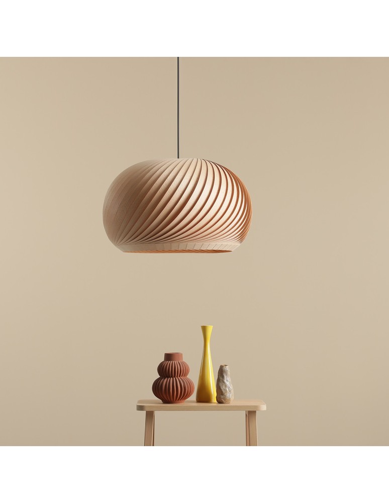 Wooden pendant lamps - Aldex Nature Dark L Pendant Lamp 1 x max 15W LED (1110G_L) - product kolory-swiatla.pl 2