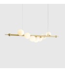 Pendant lamps spheres - Aldex Pendant Lamp Wave 7 Brass 7 x max 10W LED (1115T40) - product 4