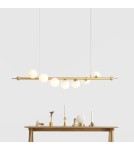 Pendant lamps spheres - Aldex Pendant Lamp Wave 7 Brass 7 x max 10W LED (1115T40) - product 6