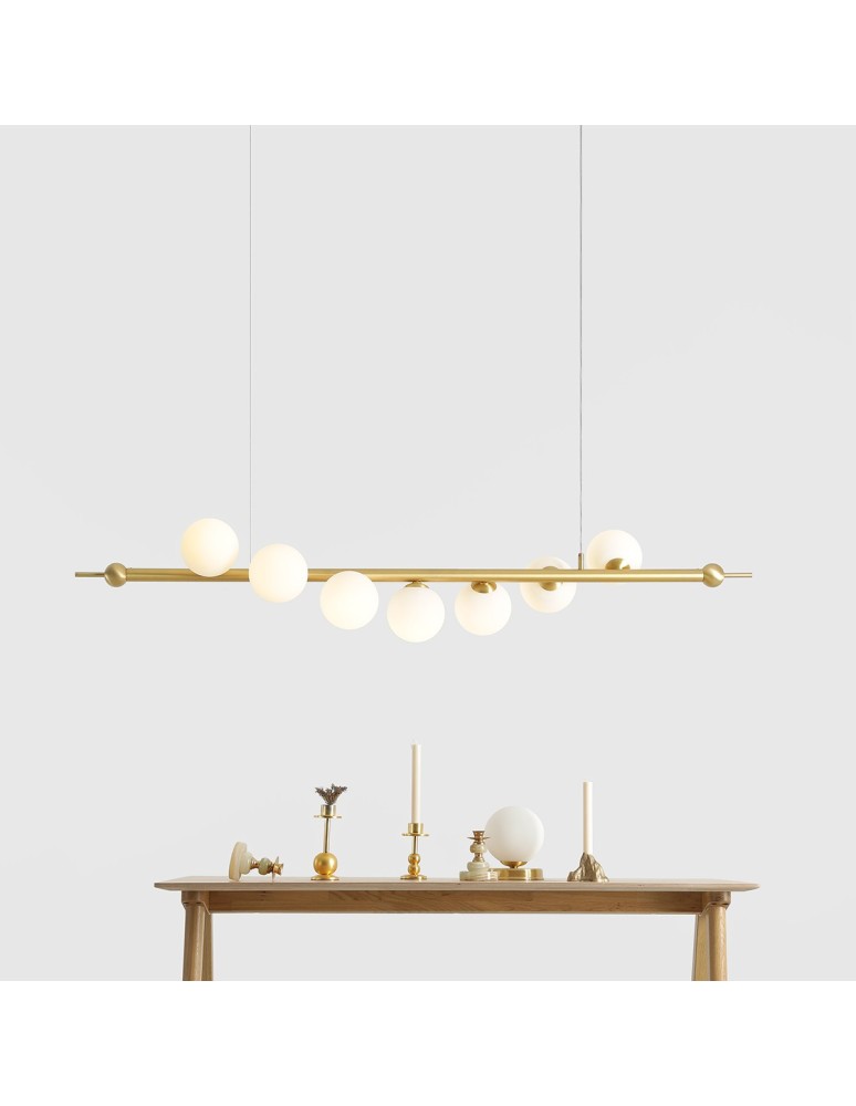 Pendant lamps spheres - Aldex Pendant Lamp Wave 7 Brass 7 x max 10W LED (1115T40) - product kolory-swiatla.pl 6