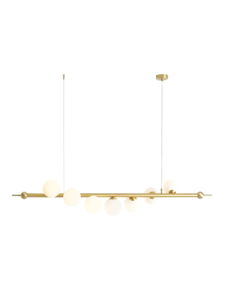 Pendant lamps spheres - Aldex Pendant Lamp Wave 7 Brass 7 x max 10W LED (1115T40) - product kolory-swiatla.pl 7