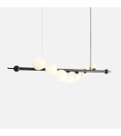 Pendant lamps spheres - Aldex Wave 7 Pendant Lamp Black 7 x max 10W LED (1115T1) - product 5