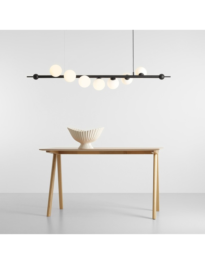 Pendant lamps spheres - Aldex Wave 7 Pendant Lamp Black 7 x max 10W LED (1115T1) - product kolory-swiatla.pl 6