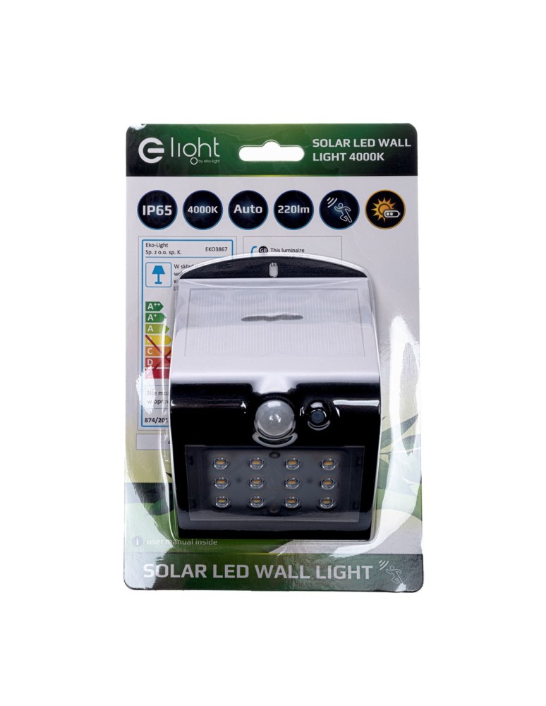 Solar lamps - Eko-Light Butterfly Solar Lamp Black 1.5W EKO3867 - product kolory-swiatla.pl 4
