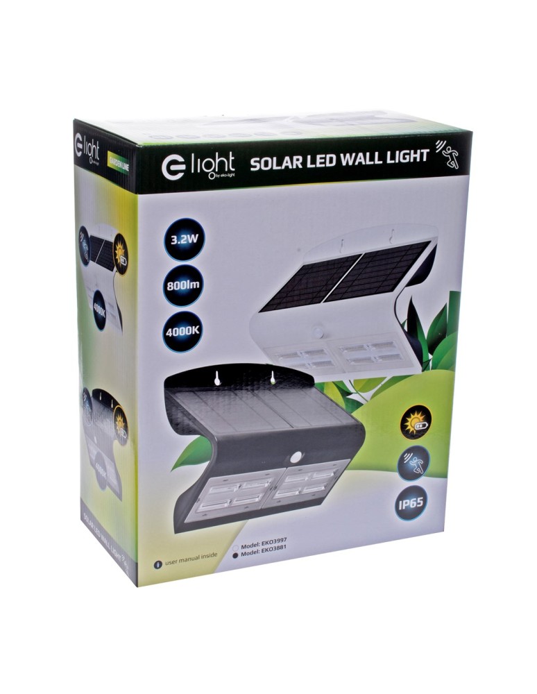 Solar lamps - Eko-Light Butterfly Solar Lamp Black 6.8W EKO3881 - product kolory-swiatla.pl 4