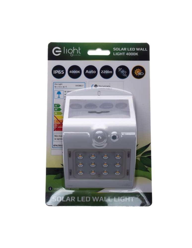 Solar lamps - Eko-Light Butterfly Solar Lamp White 1.5W EKO8817 - product kolory-swiatla.pl 8