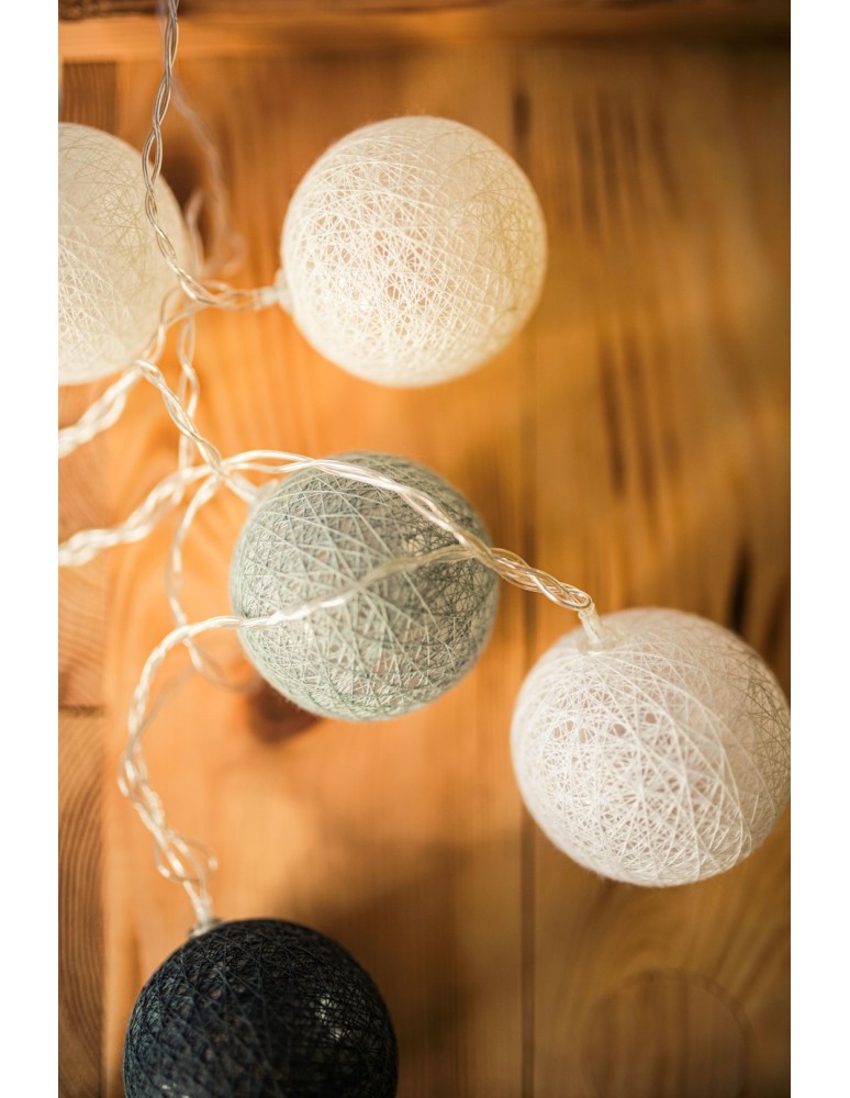 Cotton Balls - Eko-Light LED COTTON BALLS 230V 30 Pcs. EKD9333 - product kolory-swiatla.pl 3