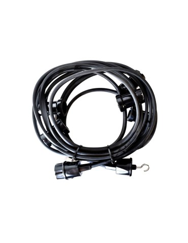 Eko-Light PROFFESIONAL GIRLAND IP44 BLACK 22M + END Hook EKO1625