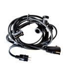 Garden garlands - Eko-Light PROFESSIONAL GIRLAND IP44 BLACK 5M + SOCKET EKO1571 - product 1