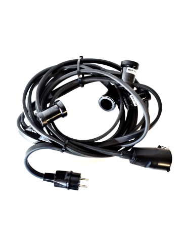 Eko-Light PROFESSIONAL GIRLAND IP44 BLACK 22M + SOCKET EKO1632