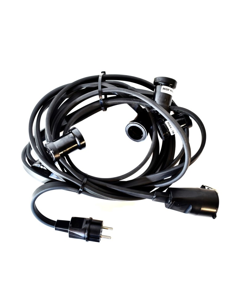 Garden garlands - Eko-Light PROFESSIONAL GIRLAND IP44 BLACK 22M + SOCKET EKO1632 - product kolory-swiatla.pl 1