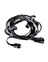 Eko-Light GIRLANDA PROFESJONALNA IP44 CZARNA 10M + GNIAZDO EKO1595