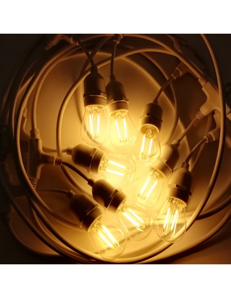 Garden garlands - Eko-Light GIRLAND 15 METERS White (without bulbs) EKO6902 - product kolory-swiatla.pl 3