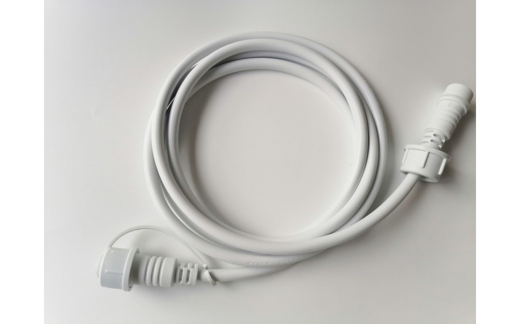 Eko-Light Kabel zasilający/przedłużacz BIAŁY do GIRILANDY 2m EKO7558