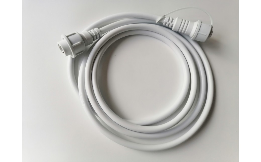 Eko-Light Kabel zasilający/przedłużacz BIAŁY do GIRILANDY 2m EKO7558