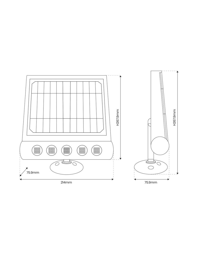 Solar lamps - Eko-Light Talent 8W 4000K IP65 Solar Lamp EKO8328. - product kolory-swiatla.pl 9