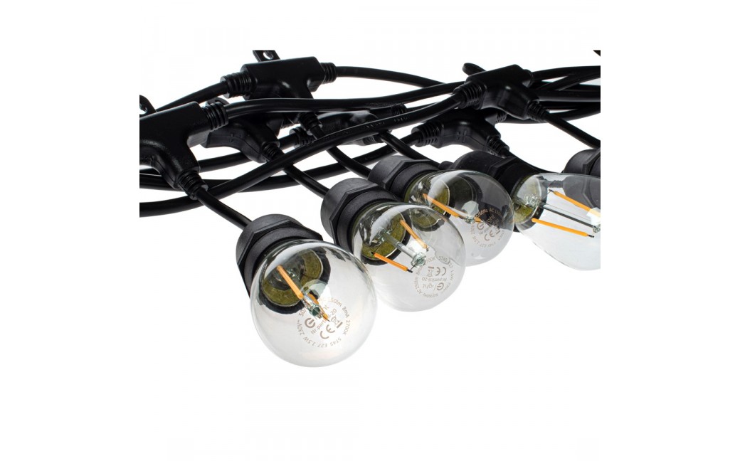 Eko-Light GIRLANDA 15 METRÓW Z ZARÓWKĄ FILAMENTOWĄ 15x1W EKO9843