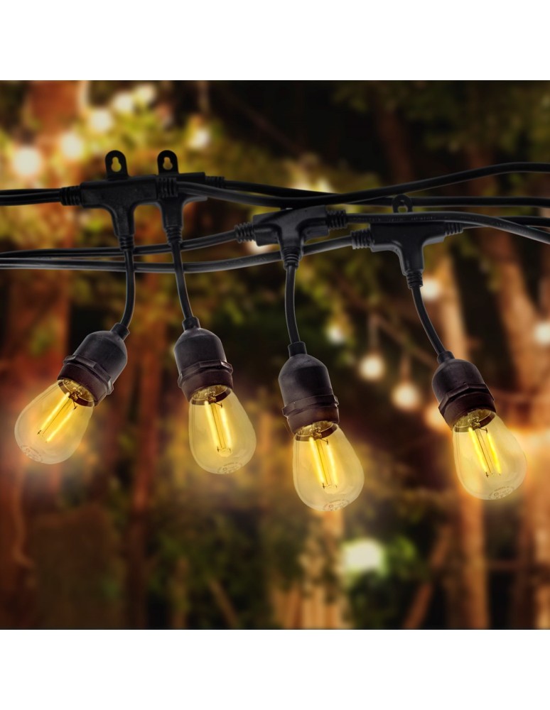 Garden garlands - Eko-Light 15 METER GIRLAND WITH FILAMENT LIGHT 15x1W EKO9843. - product kolory-swiatla.pl 6