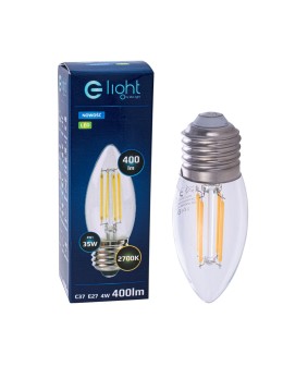Eko-Light LED Filament Bulb 4W C37 E27 2700K EKZF003. - product 2
