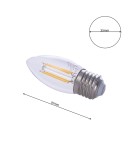 LED bulbs E27 230V - Eko-Light LED Filament Bulb 4W C37 E27 2700K EKZF003. - product 6