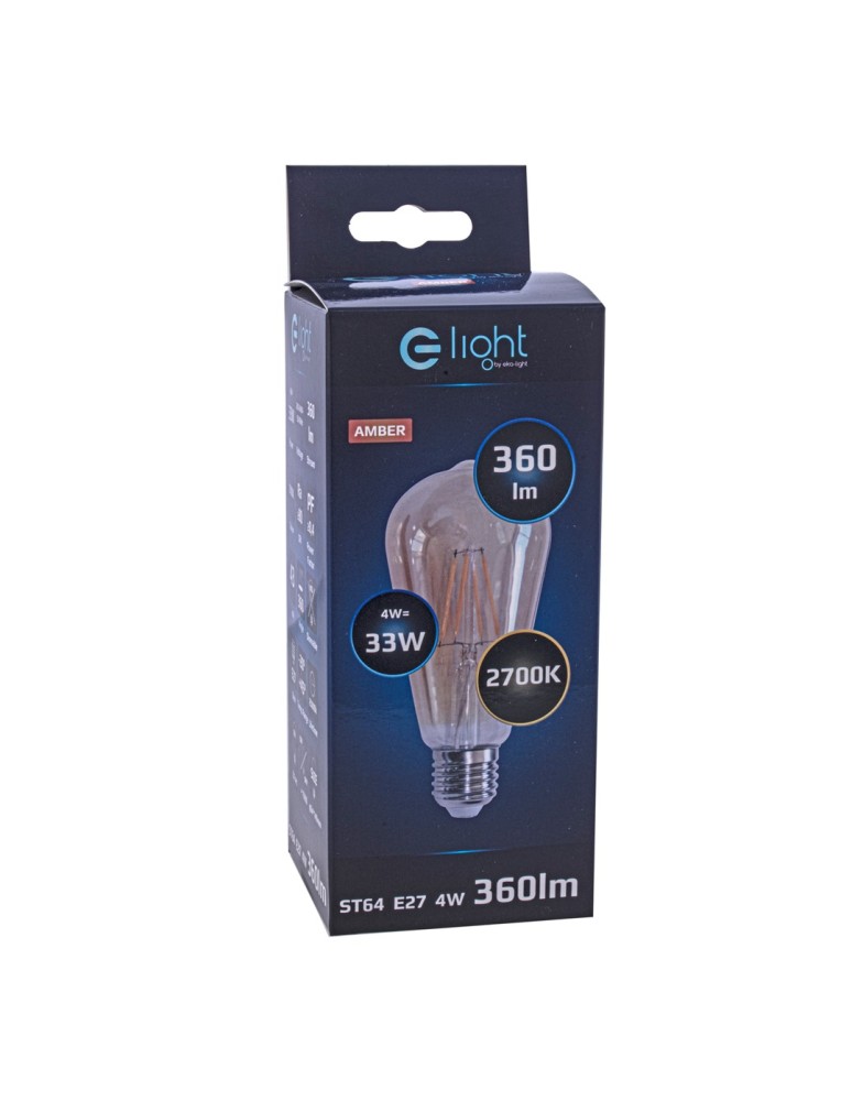 Decorative LED bulbs - Eco-Light Decorative Light Bulb 4W ST64 E27 Amber EKZA3621 - product kolory-swiatla.pl 4