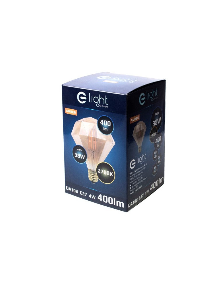 Decorative LED bulbs - Eco-Light 4W Diamond E27 Decorative Light Bulb EKZA3560 - product kolory-swiatla.pl 3