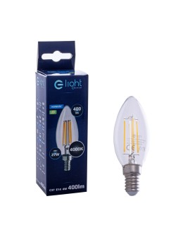 Eko-Light LED Filament Light Bulb 4W Candle E14 4000K EKZF0964. - product 2