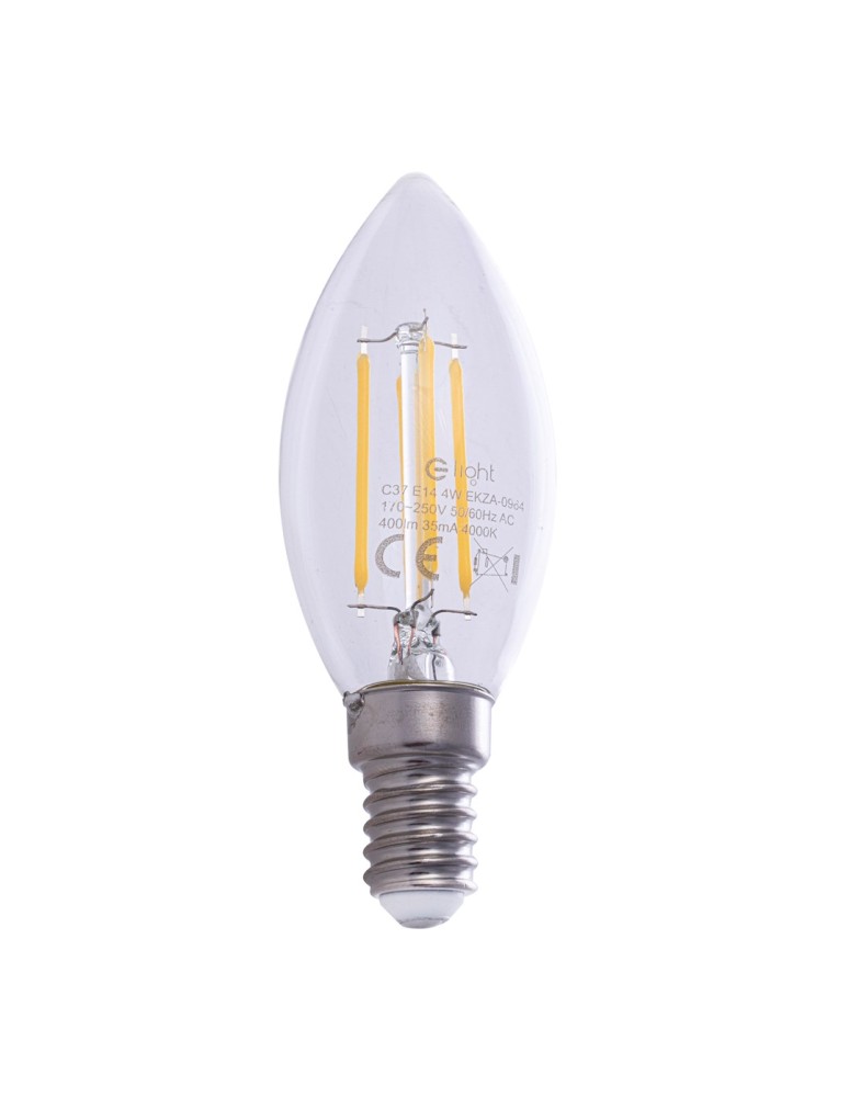 E14 230V LED bulbs - Eko-Light LED Filament Light Bulb 4W Candle E14 4000K EKZF0964. - product kolory-swiatla.pl 4