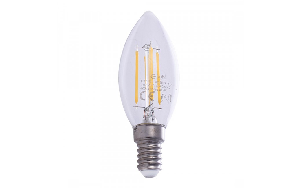 Eko-Light Żarówka Filamentowa LED 4W Świeczka E14 4000K EKZF0964