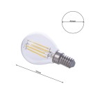 E14 230V LED bulbs - Eko-Light LED Filament Light Bulb 4W G45 E14 4000K EKZF380. - product 6