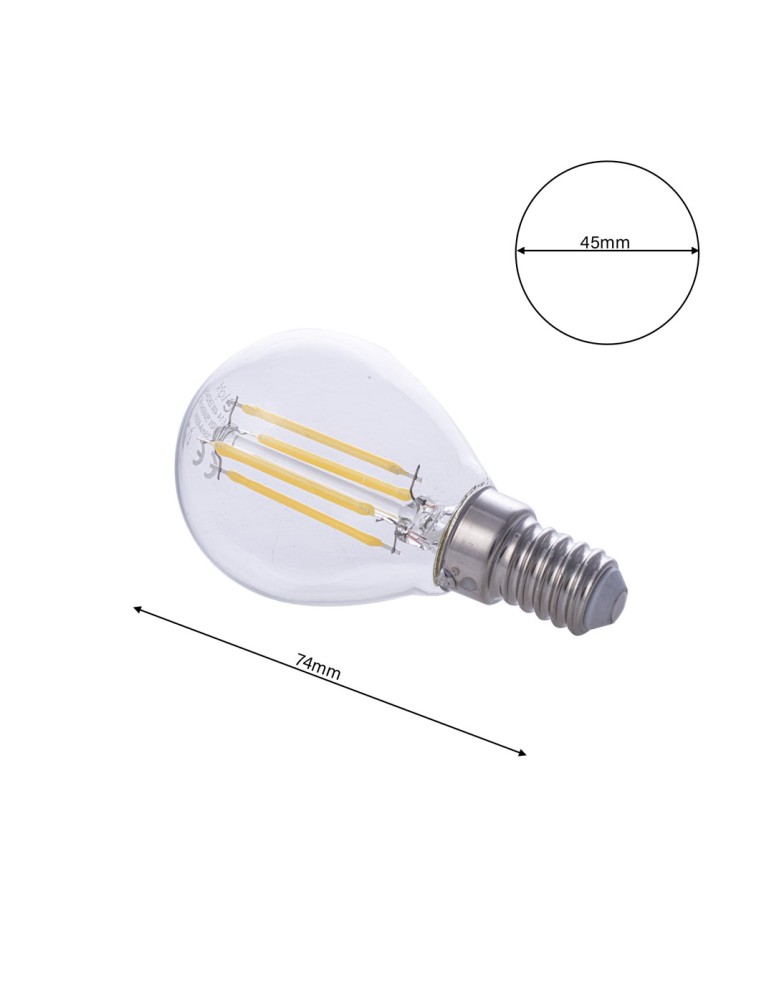 E14 230V LED bulbs - Eko-Light LED Filament Light Bulb 4W G45 E14 4000K EKZF380. - product kolory-swiatla.pl 6