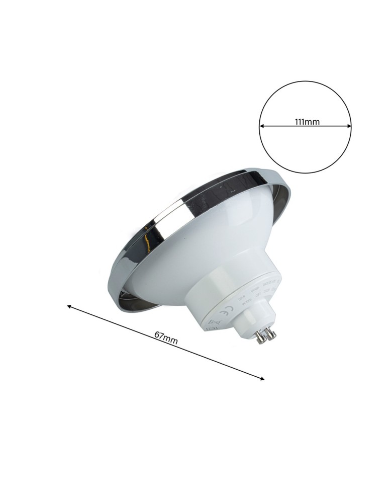 LED ES111 GU10 230V bulbs - Eko-Light AR111 - 12W GU10 4000K bulb with dimmable reflector EKZA3230. - product kolory-swiatla.pl 4