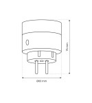 SMART extension cords and adapters - Eko-Light Tuya Smart Wi-Fi Plug Single 10A IP20 EKSM7473 - product 8