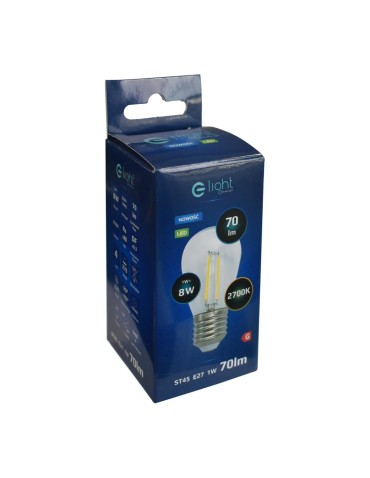 Eco-Light LED Filament Bulb 1W ST45 E27 2700K EKZF1050. - product 2