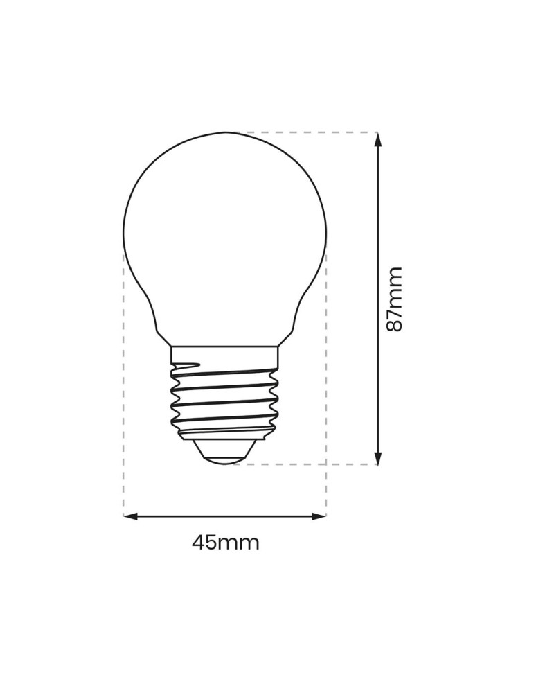 LED bulbs E27 230V - Eco-Light LED Filament Bulb 1.5W ST45 E27 2700K EKZF1067 - product kolory-swiatla.pl 3