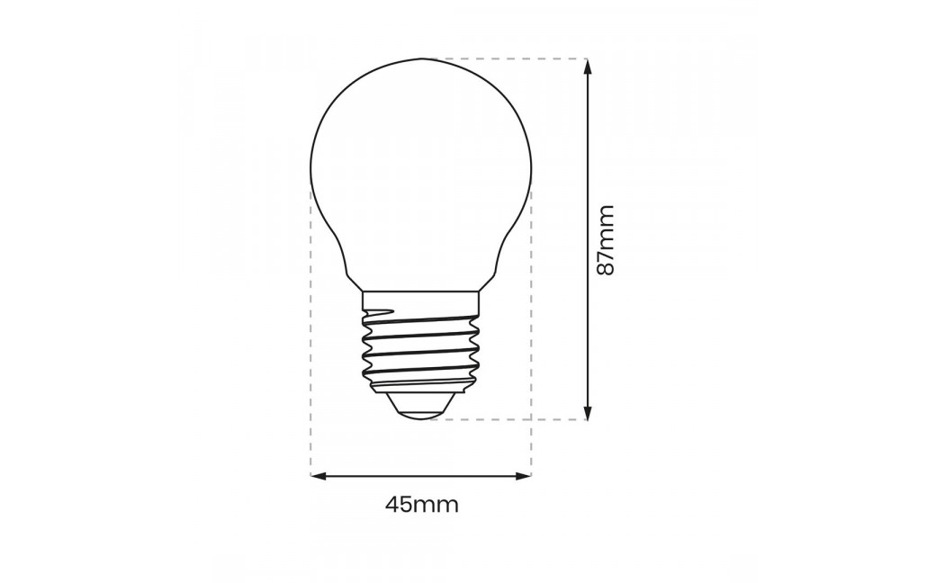 Eko-Light Żarówka Filamentowa LED 1,5W ST45 E27 2700K EKZF1067