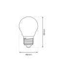 LED bulbs E27 230V - Eko-Light LED Filament Light Bulb 4W G45 E27 4000K EKZF8009. - product 2
