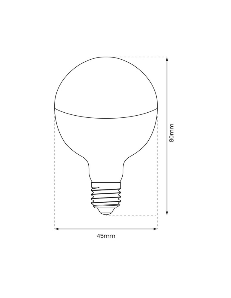 Decorative LED bulbs - Eco-Light LED Filament Bulb 4W G45 E27 2700K Half Gold EKZF8011. - product kolory-swiatla.pl 2