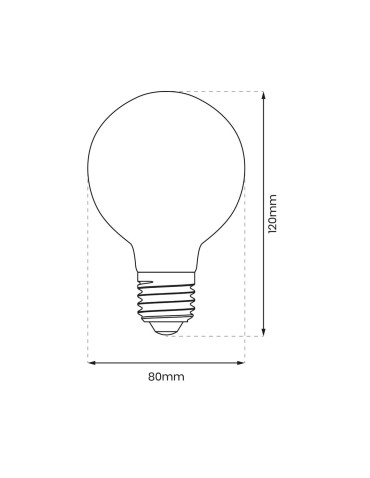 Eco-Light LED Filament Bulb 6W G80 E27 2700K Amber EKZF8007. - product 2
