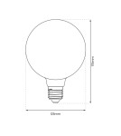 Decorative LED bulbs - Eco-Light LED Filament Bulb 6W G125 E27 2700K Amber EKZF8016. - product 2